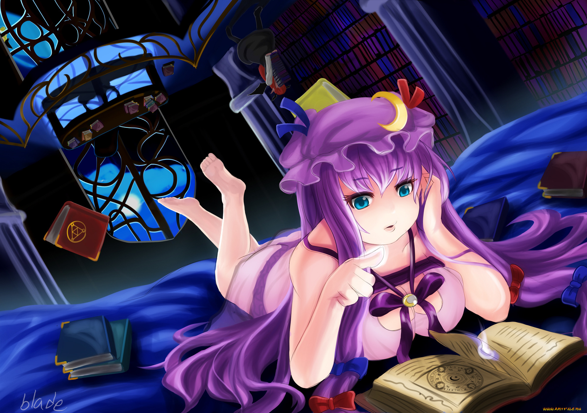 , touhou, koakuma, , , , , kirisame, marisa, patchouli, knowledge